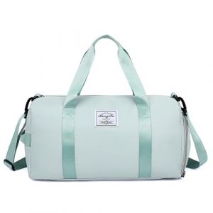 Sac de Sport Léger pour Homme et Femme, Sac de Voyage et Sac à Main, avec Compartiment à Chaussure et Compartiment Humide pour Sport, Fitness, L'entraînement, Voyages, Week-End et Vacances (Vert) (MIZUN-FR, neuf)