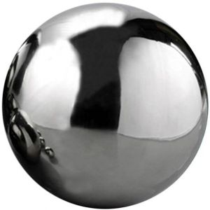 Boule d'observation en acier inoxydable, boule creuse polie miroir, sphère de jardin, globe flottant pour étang sans couture, pour décoration de jardin (20 cm) (Xuyuehengqdd Good!, neuf)