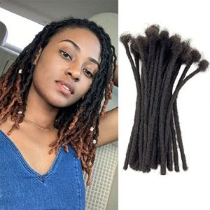 Extension de Dreads Humains 0,2cm de Largeur 25cm 10 M&egrave;ches 100% Faites Main de Mani&egrave;re Permanente - Cheveux Humains pour Femmes/Hommes/Enfants, Teignables, D&eacute;colorables et Repliables ( Noir Naturel) (MIUULAAR Hair Store, neuf)