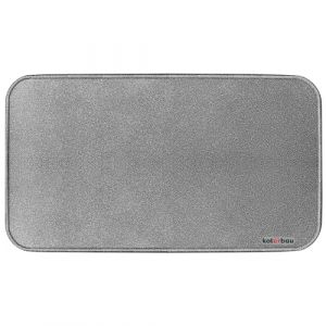 KOTARBAU&reg; Plaque de Sol pour Po&ecirc;le de Chemin&eacute;e 48 x 80 cm - En Acier Argent&eacute; Vieilli Rev&ecirc;tu par Pulv&eacute;risation - Protection Contre les &Eacute;tincelles pour Foyer (KOTARBAU, neuf)