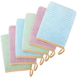 COZYMIRE Gant de Toilette Microfibre Coton pour Bebe et Enfant - Gants de Toilette Microfibre Serviette Visage R&eacute;utilisable 6 Pi&egrave;ces-005 (Yunxi-EU, neuf)