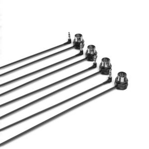 CME Lot de 4 câbles MIDI TRS type A (3,5 mm - 1/8") vers DIN 5 broches, 3FT / 90 cm, profil bas - Connecteurs ultra-minces à angle droit pour les espaces compacts - Idéal pour les synths et pédalier (CME Pro, neuf)