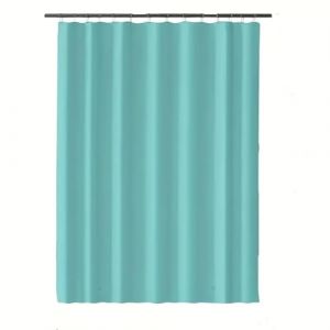 Rideau de Douche Simple de Couleur Unie, Bleu Aqua avec Crochets en Plastique, cloison de Salle de Bain, décoration d'intérieur pour hôtel et Maison d'hôtes 90x190cm/(WxH) (DiTie, neuf)
