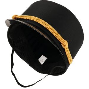 Veemoon Casquette D'ing&eacute;nieur Noire pour Adultes et Gar&ccedil;on et Filles, Chapeau de Conducteur de Train en Tissu Doux, Accessoire de D&eacute;guisement pour F&ecirc;tes Th&egrave;me des Chemins de Fer, D&eacute;tail (Quiet Window, neuf)