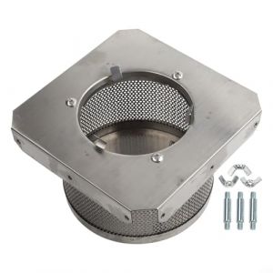 Spelonify Base de l'&eacute;cran &eacute;metteur en acier inoxydable pour chauffage de terrasse, grille de combustion pyramidale &agrave; 4 c&ocirc;t&eacute;s, maille chauffante en acier inoxydable 304 (10 cm) (Xinkestore, neuf)