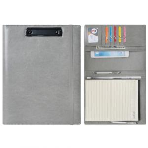 Wonderpool Porte Formulaires Documents Conférencier Portfolio Porte Bloc Range Documents, Trieur Organiseur Portfolio Planchettes Porte-formulaires pour Bureau Voyage école (Gris, A4) (Wonderpool eu, neuf)