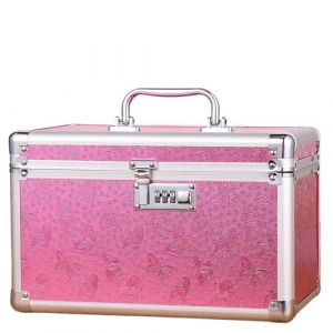 Bo&icirc;te de maquillage de beaut&eacute;, &eacute;tuis &agrave; cosm&eacute;tiques professionnels d'artiste, bo&icirc;te &agrave; outils multicouche de maquillage, organisateur de rangement, sac de valise(Pink) (YUDENGSM, neuf)