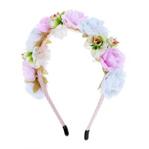 BELLIFFY Bandeau De Fleurs Accessoires Pour Cheveux Filles Fleurs Artificielles Rose Fleurs Artificielles Bouquets De Fleurs Artificielles Roses Bandeau De Maquillage Décoration En Tissu (Hunation, neuf)