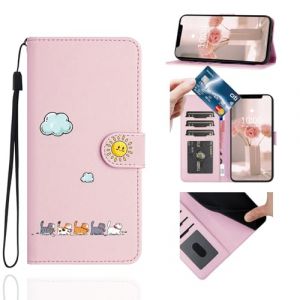 Jeffene Coque Portefeuille pour iPhone 7 Plus/iPhone 8 Plus(5,5"),&Eacute;tui &agrave; Rabat Housse en Cuir,Chat Pochette Carte Magn&eacute;tique de Protection Cover Case Antichoc pour iPhone 7 Plus/8 Plus,Rose (LUKASI, neuf)