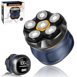 LURICO Rasoir de Tête Chauve Homme avec 6D Têtes Flottantes, IPX7 Étanche pour Douche, 180 Min Autonomie - Tondeuse Électrique Crâne Homme Chauve, Usage Sec/Humide à Domicile & Voyage (RAINTEC, neuf)