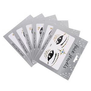 DRESSOOS 6feuilles Autocollants De Maquillage Temporaires Halloween De Stickers De Visage Mascarade Autocollants Festifs Pour Célébrations Et Événements Spéciaux (Mingsyue, neuf)