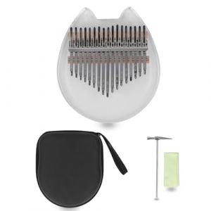 Pouce Doigt Piano 17 Touches Mini Kalimba Pouce Piano Acrylique Ours Motif Conseil Doigt Piano Facile À Jouer Instrument De Musique (Jiadiru, neuf)