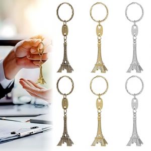 6 Pièces Porte-clé Tour Eiffel Cadeaux Souvenir,Sac À Main Pour Les Filles Porte-Clés Rétro Porte-Clés Paris Porte-Clés Tour Eiffel Porte-Clés,Mini Tour Eiffel Statue Petit Cadeau Pendentif (guangzhouchenranshangmaoyouxiangongsi, neuf)