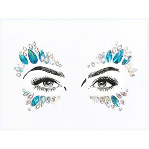 Autocollants double paupi&egrave;re 1 feuille &agrave; picotement Boh&ecirc;me Tribal Style Tribal Sticker Crystal Sticker Visage Et Eye Bijoux Front Stage Decor Autocollant de tatouage temporaire Autocollants &agrave; double p (钟祥市微琼维商贸有限公司, neuf)