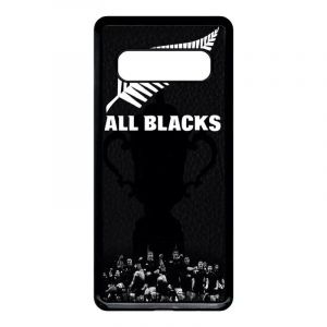 G&eacute;n&eacute;rique Coque Compatible avec Samsung Galaxy s10 - Nouvelle zelande Rugby - Noir (topshirt, neuf)