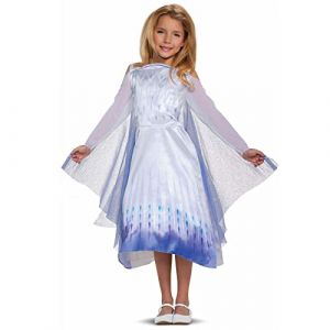 Disney Officiel Robe Queen Elsa Reine des Neige 2 Classique, D&eacute;guisement Princesse Fille en taille XS (Morph Costumes, neuf)