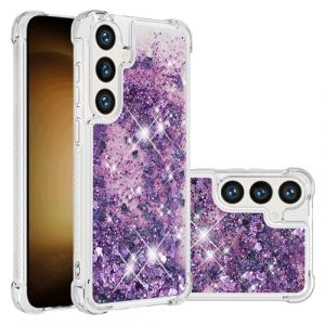 QIWEIQING Glitter Coque pour Samsung Galaxy S25 &Eacute;tui, Brillant Amour Paillette Liquide Quicksands Filles Femmes Housse Clear B&eacute;quille Souple TPU &Eacute;tui Compatible avec Samsung Galaxy S25.Purple YBL (QIWEIQING, neuf)