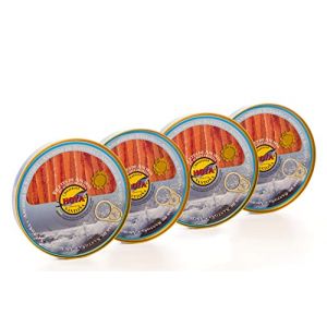 Anchois de Cantabrie Hoya Santo&ntilde;a - Pack 4 bo&icirc;tes de 170g/29 filets. Artisanat avec des anchois de Cantabrie &agrave; l'huile d'olive. (170g (Pack 4)) (Conservas del Cant&aacute;brico, neuf)