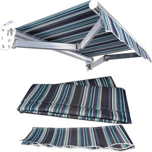 YHDMDQ 2/3/4/5/6/7m Toile De Remplacement pour Abri Pare-Soleil, Tissu De Remplacement for Auvent, Toile D'Auvent Tissu De Rechange pour Store Banne Extérieur Couverture D'auvent(Blue,5x1.5m/16x5ft) (Clutter Castle, neuf)