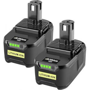 2 X 5500mAh Batterie de Rechange pour Ryobi 18V Batterie RB18L50 18V 5.5Ah Batterie de Rechange RB18L50 RB18L40 RB18L25 RB18L15 RB18L13 avec indicateur LED (Dosctt-FR, neuf)