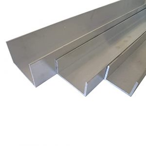 B&T Metall Profilé en U en aluminium (de AlMgSi0,5 F22) - 40 x 20 x 2 mm - Longueur : environ 2 m (2000 mm + 0/- 3 mm), brut et non traité, soudable et anodisable, profilé en aluminium, rail en U (B&T Metall und Kunststoff, neuf)