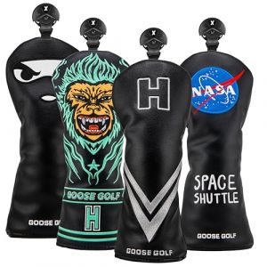Couvre-Clubs de Golf pour Driver Bois Hybride | Compatible Toutes Marques | Fermeture élastique (Goose Golf, neuf)