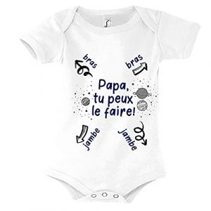Body b&eacute;b&eacute; Humour Papa Tu Peux Le Faire (PLANETEE, neuf)