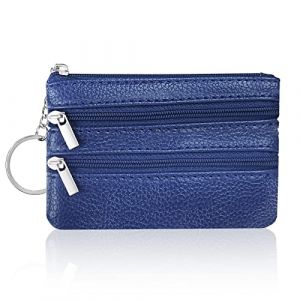 Aucuu Petit Porte-Monnaie Cuir Femme, Mini Porte Monnaie Cuir Mini Petit Portefeuille avec Porte-cl&eacute;s et 3*Compartiments, Mini Coin Purse Wallet pour Femme Homme Enfant Fille Garcon (Aucuu&reg;-EU, neuf)
