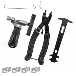 Nokwocy Rivet de chaîne vélo, Pince à maillon, séparateur de concasseur de chaîne, indicateur d'usure de chaîne, 4 Paires de Bicyclette à Gauche – Ouvreur, Fermeture, Cutter, erbindungswerkzeug (NOKWOCY TRADE Kft., neuf)