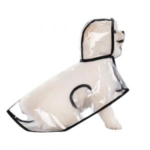Veste de pluie pour chien, manteau de pluie pour chien | Manteau de pluie transparent portable pour chien,Imperméable pour chiens, manteau de pluie pour chien, poncho de pluie pour chien bouledogue fr (flod-queen, neuf)