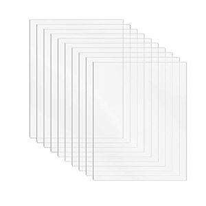 DARENYI 10 Pièces Plexiglass Plaque Transparent 1mm Plaque Plexiglas Feuilles Acryliques Transparentes en Plexiglas pour Verre du Cadre Photo L'affichage Des Projets Peinture (18 x 13 cm) (DARENYI, neuf)