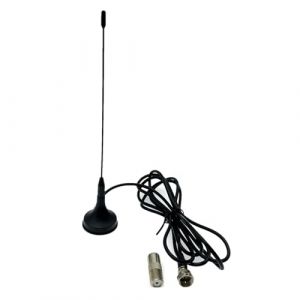 JZK Antenne TV Freeview portable, mini antenne HDTV avec base magn&eacute;tique, antenne radio int&eacute;rieure et ext&eacute;rieure pour t&eacute;l&eacute;vision &agrave; domicile, t&eacute;l&eacute;vision de voiture, antenne TV num&eacute;rique HD &agrave; gain &eacute;lev&eacute; (Union Max, neuf)