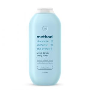 Method Gel douche Wind Down Parfum camomille, fleur d'étoile et lavande bleue 532 ml (Flaviangel, neuf)
