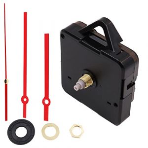 Namvo Kit de mécanisme d'horloge à Quartz Silencieux, pièces de réparation de Mouvement d'horloge Murale à Arbre Long Kit de Mouvement d'horloge à Quartz pour travaux manuels (Main Rouge) (BUYBOXSTAR, neuf)