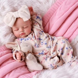 BABESIDE Adorable Poup&eacute;e Reborn Fille - B&eacute;be Reborn R&eacute;aliste de 17 Pouce, Corps en Tissu Doux, Nouveau-n&eacute; Endormi Poupees avec V&ecirc;tements et Accessoires, pour Enfants de 3 Ans et Plus (SIDE-baby, neuf)