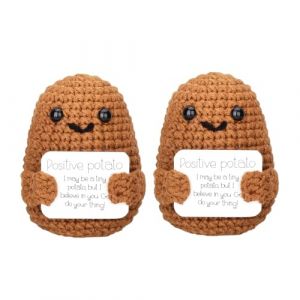 DealKits Positive Potato Pocket Hug Cadeau, Peluches amusantes Laine à tricoter Poupée de pomme de terre positive, Mini-jouet de pomme de terre, Courageuses porte-bonheur pour les amies/la famille/les (JULUM_TRD, neuf)