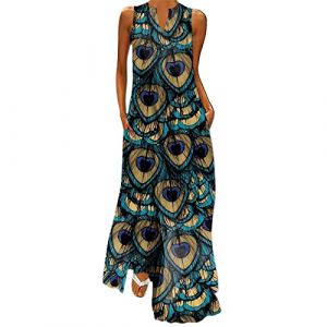 NNGOTD Femme Robe &eacute;t&eacute; Robe Boheme Chic Et Glamour Imprime Dress Femmes Grande Taille Sexy Bretelle Robes Courte Loose sans Manches Dresses &eacute;T&eacute; Noir Blanc Taille Robe Pull Femme (BAULMD（90% Big Promotion Without Discount Code ）, neuf)