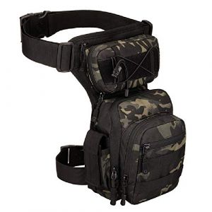 Jambe Sac de Cuisse Sac de P&ecirc;che Sac Banane Sac Tactique Militaire Molle Sac de Multifontion Sac de Chasse Sac en Nylon Randonn&eacute;e Camping Escalade Voyage Moto Cyclisme Night Camouflage#2 (YFNT, neuf)