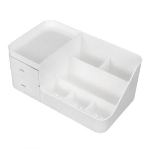 Beaupretty 1 Pc Support De Rangement Pour Cosmétique Organisateur De Maquillage Malette Rangement Boite Rangement Bureau Porte-cosmétiques Blanche Plastique (lorianca, neuf)