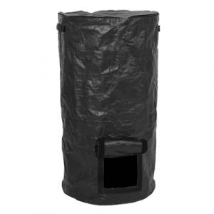 NIEI Sac de compost pliable pour jardin avec couvercle, &agrave; d&eacute;chets, composteur, 100 litres, collecteur de d&eacute;chets de ferment facile &agrave; installer (yinmingsw, neuf)