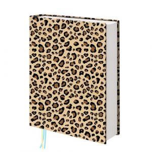 bolimoss Couverture de livre &agrave; imprim&eacute; l&eacute;opard, manches de livre r&eacute;glables en coton avec marque-page, protection r&eacute;utilisable et lavable pour livres de poche, couverture rigide, couverture de livre (bolimoss, neuf)