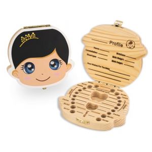 GrueGard Bo&icirc;te &agrave; dents de lait, Fonction d'affichage, Cadeau de naissance pour dents de lait, Jolis cadeaux de f&eacute;e des dents pour gar&ccedil;ons et filles (Bo&icirc;te &agrave; dents de lait pour Filles) (Oulong-Global Store, neuf)