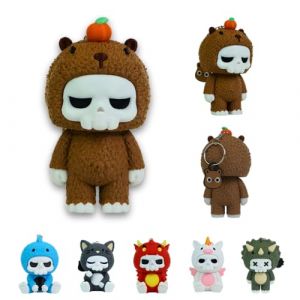 Koala Studio Porte-clé Capybara Kawaii avec Anneau Pendentif de Sac à Dos Accessoire Original Cadeau Mignon Unique Figurine en Forme de Breloque de Sac Décoration Clef de Voiture Trousse Animaux (BRK France, neuf)