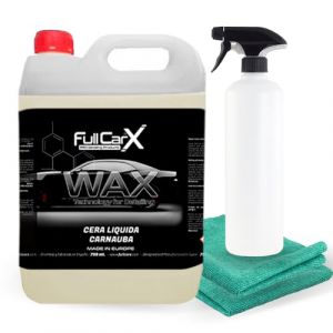 FULLCARX Wax Technology 5 Litres Cire Carnauba Liquide Voiture Lustrage, Protection Durable, Pouvoir Hydrophobe Repousse l'Eau, Application Facile, Nettoyage &agrave; Sec, Produit Detailing Professionnel (AutoFullCar, neuf)
