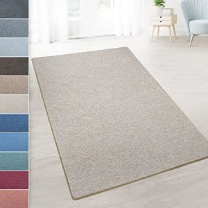 KARAT - Tapis de Salon élégant - Tapis de Passage Doux avec Bords sans Frange - Antidérapant Antistatique - Qualité Allemande - Tapis Durable et Facile à Entretenir - London, Beige 200x400 cm (Velvet Trading, neuf)