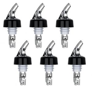 Uoimky Becs Verseurs 4cl, 6 pièces Dosage bec verseur Bec Verseur Alcool Auto-Pour Doseur Becs à Liqueur Doseur/Bec Verseur Bouteille pour vin, Cocktail et L'huile (cloudcl, neuf)