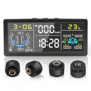 Liwogi Système de Surveillance de la Pression des pneus Tpms amélioré avec Pente, Altitude, Fonction de détection de Vitesse, Outil de Surveillance de la Pression 9.9BAR/199Psi (UKAUTO, neuf)