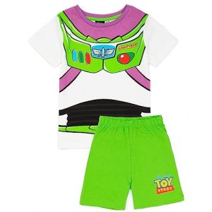 Disney Toy Story Buzz Lightyear Pyjama pour garçon | Pyjama déguisement Buzz l'Éclair pour Enfants | T-Shirt et Short Galactic Hero Design | Marchandise Officielle | Cadeau de détente Parfait (Vanilla Underground, neuf)