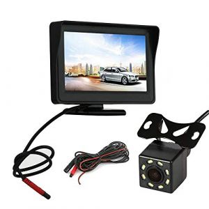 Kit de cam&eacute;ra de recul pour Voiture Riloer, Moniteur LCD TFT num&eacute;rique de 4,3 Pouces + cam&eacute;ra de recul HD &eacute;tanche, Vision Nocturne IR, Grand Angle de 170 &deg; (LanCo2020, neuf)
