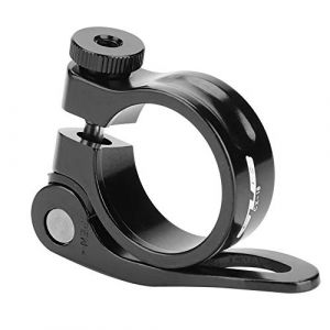 RiToEasysports Pince de Tige de Selle de v&eacute;lo, Collier de Tige de Selle &agrave; d&eacute;gagement Rapide Pince de Tige de Selle en Alliage d'aluminium 31.8mm s'applique &agrave; la Tige de Selle 27.2/28.6mm(Noir) (Tenyse, neuf)